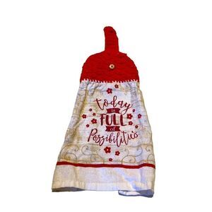 Crochet Top Boho Today Full Possibilities Decorative Kitchen Towel Hanging VTG